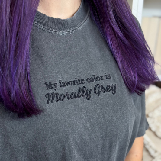 Premium T-Shirt | Morally Grey | bestickt | Bookish T-Shirt