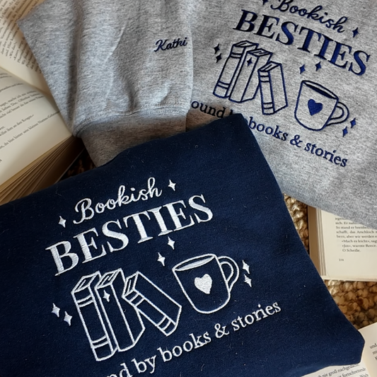 Hoodie | Bookish Besties | personalisiert | bestickt
