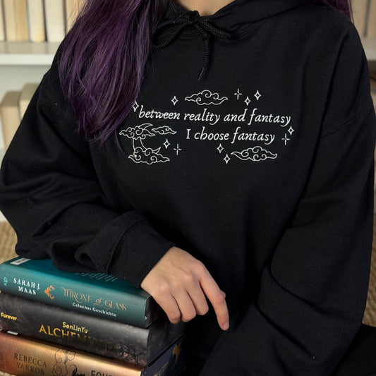 Fantasy Hoodie „I Choose Fantasy“ – Bestickt