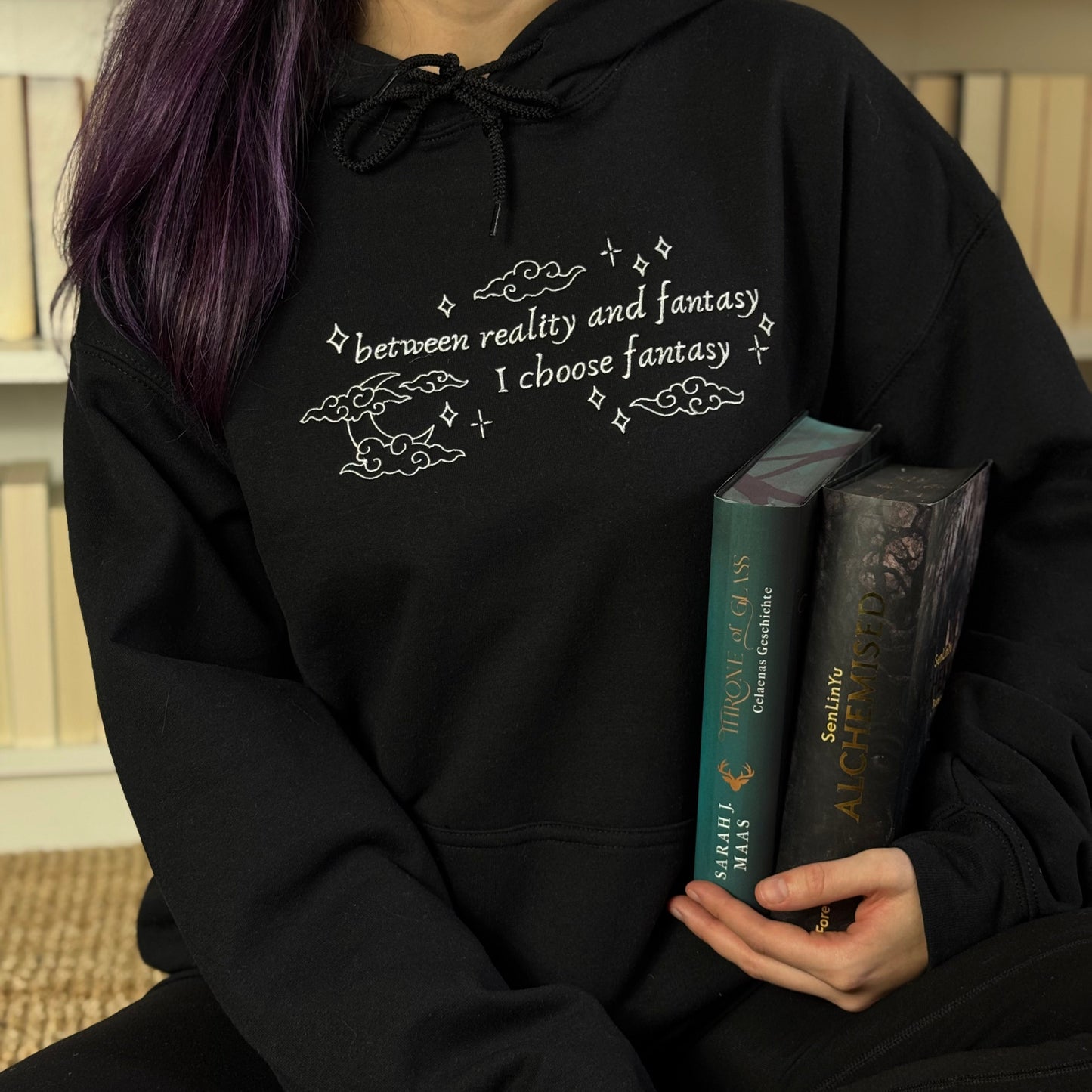 Fantasy Hoodie „I Choose Fantasy“ – Bestickt