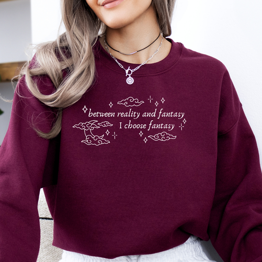 Fantasy Sweatshirt „I Choose Fantasy“ – Bestickt