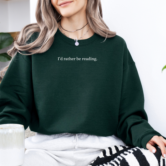 Sweatshirt | Rather be reading | bestickt | Bookish Sweatshirt