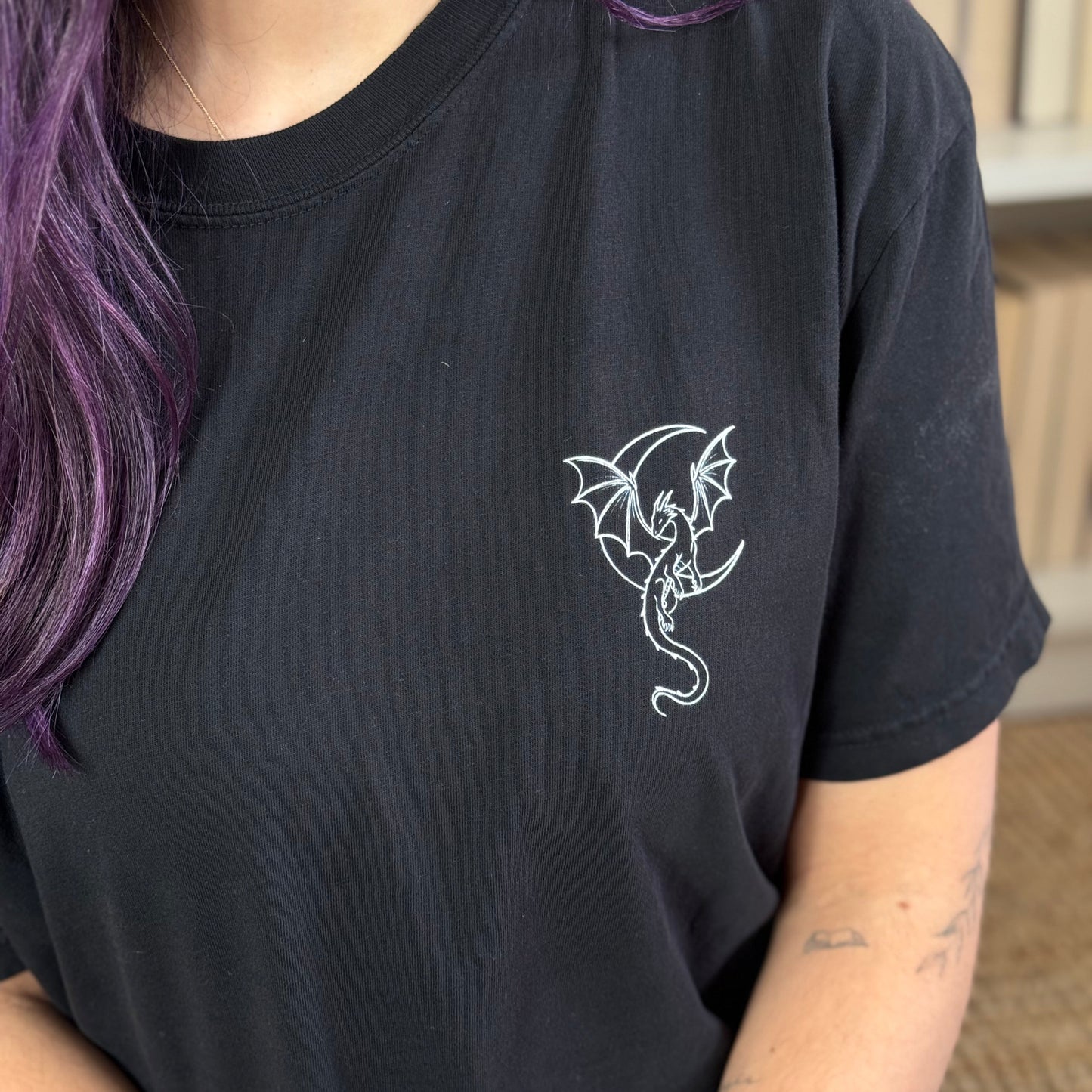 Drachen T-Shirt „Moon Dragon“ – Premium Shirt