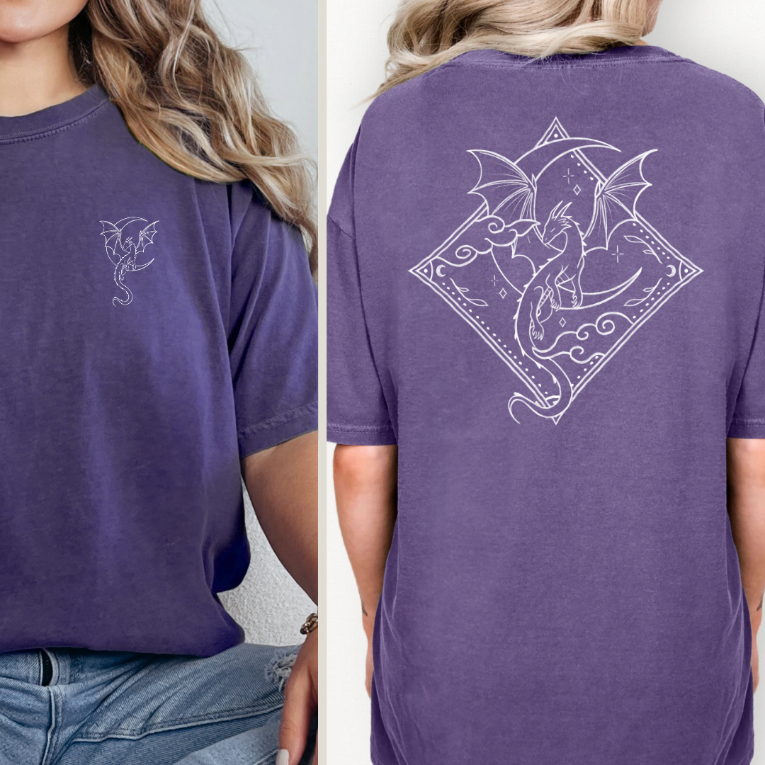 Drachen T-Shirt „Moon Dragon“ – Premium Shirt