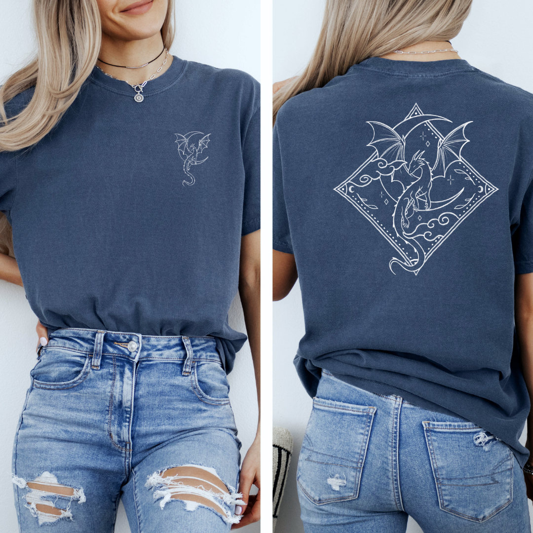 Drachen T-Shirt „Moon Dragon“ – Premium Shirt