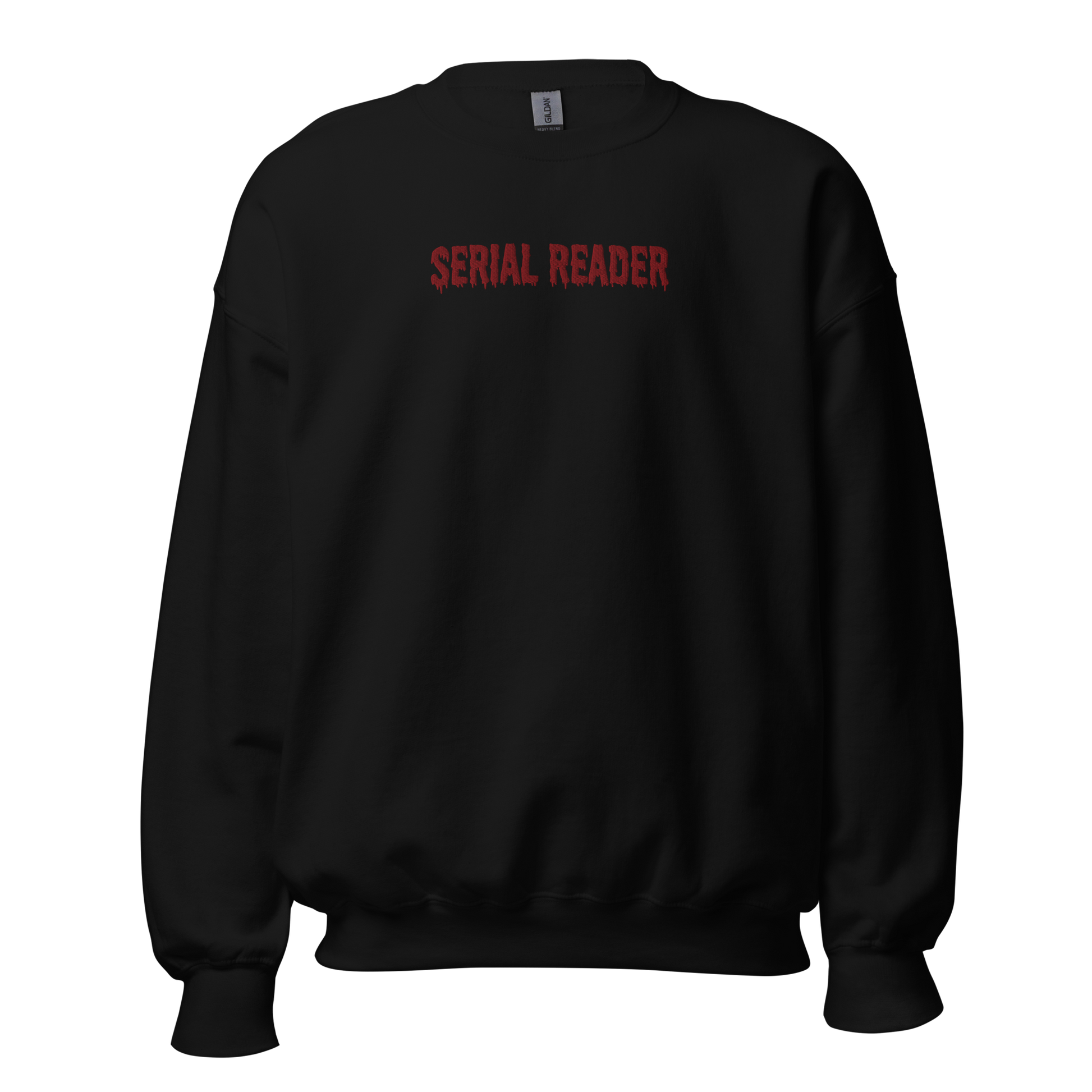 Serial Reader Sweatshirt bestickt schwarz Thriller Merch