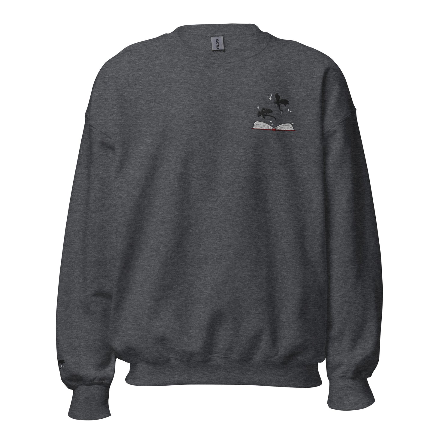 sweatshirt drachen motiv bestickt fantasy leser