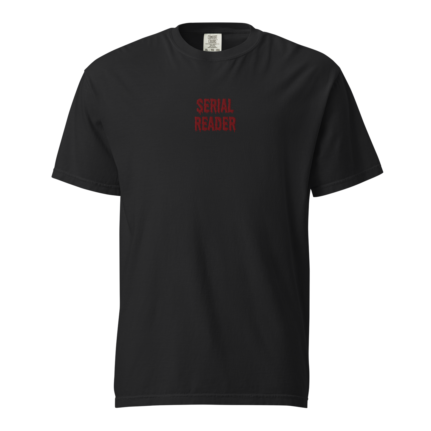 Serial Reader T-Shirt bestickt schwarz