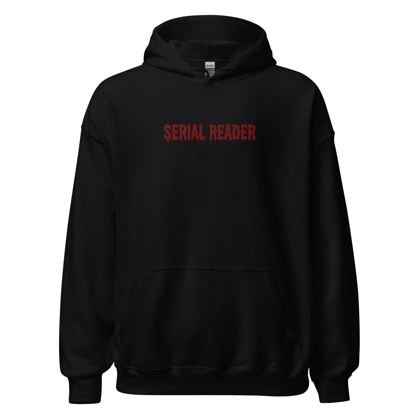 Serial Reader Hoodie bestickt schwarz Bookish Merch
