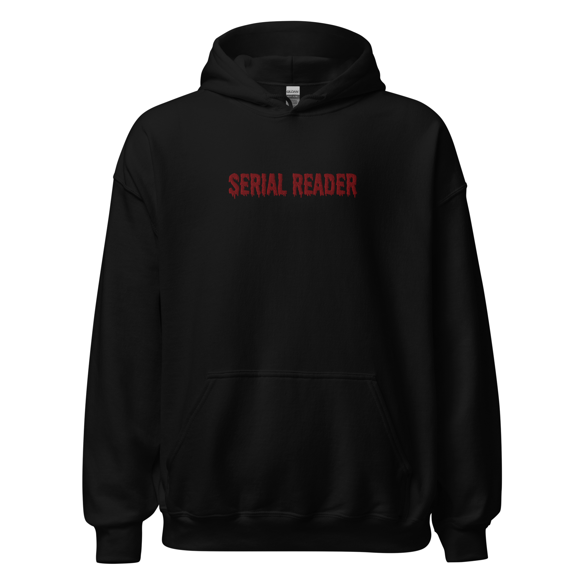Serial Reader Hoodie bestickt schwarz Bookish Merch