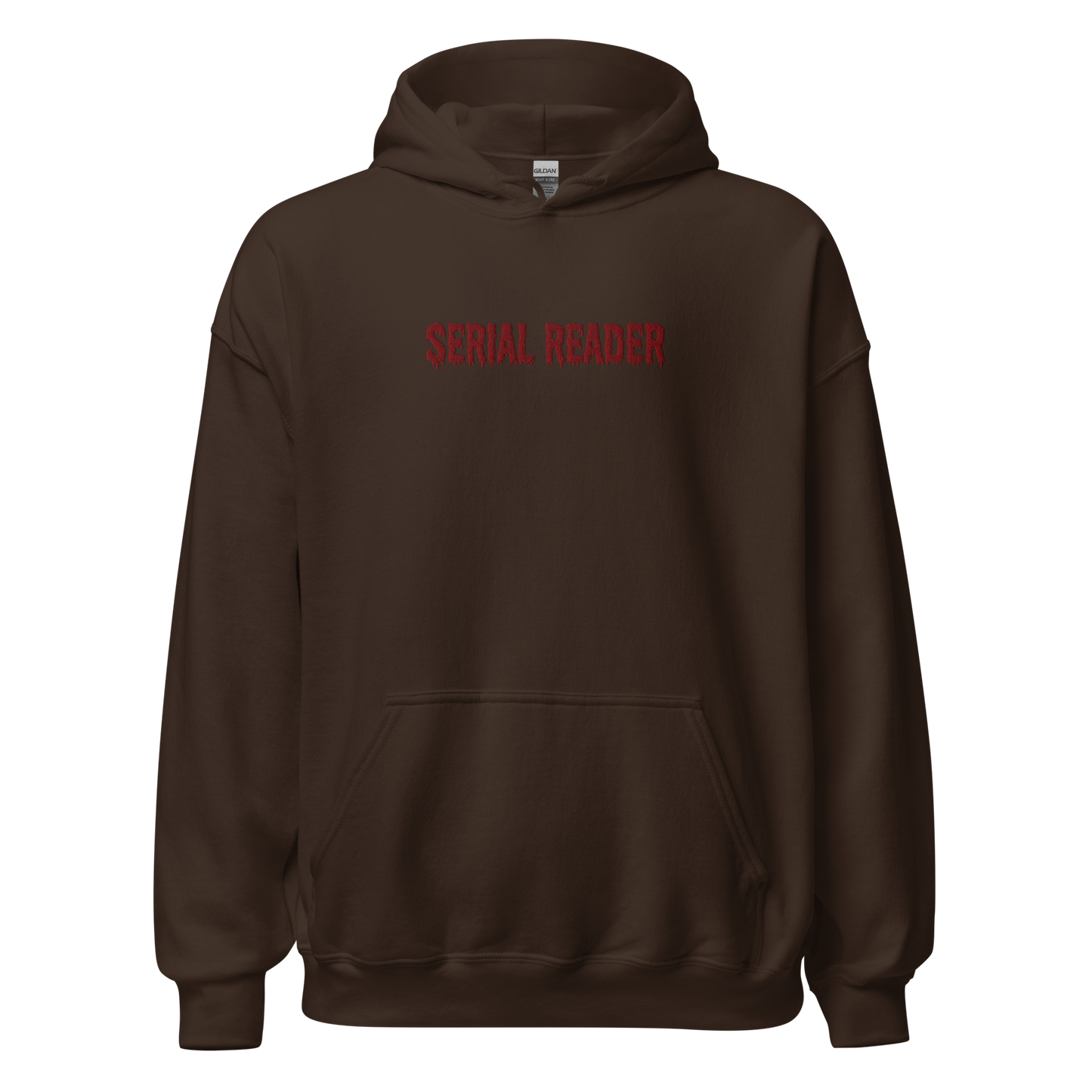 Serial Reader Hoodie bestickt braun Bookish Merch